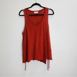 Universal Thread tank top tunic distressed red L